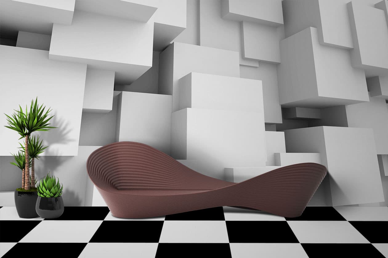 Cuboid shown in a room