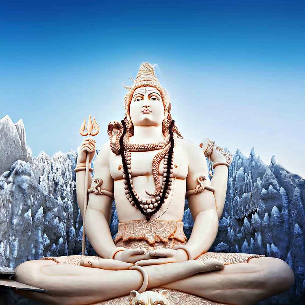 Shiva Statue Wallpaper for Wall pattern detail