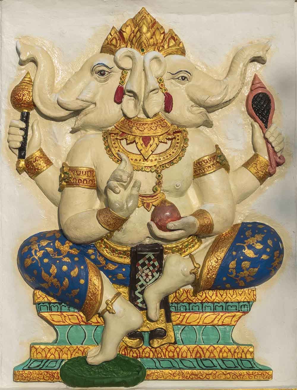 Two Headed Ganesha 3D Wallpaper pattern detail