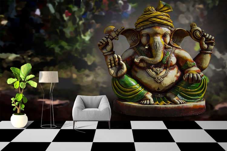 Ganpati Statue shown in a room