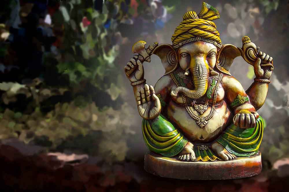 Ganpati Statue pattern detail