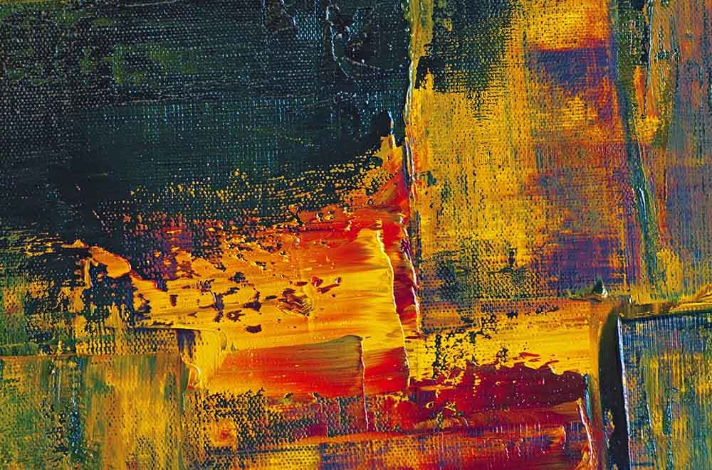 Abstract Brush shown in a room
