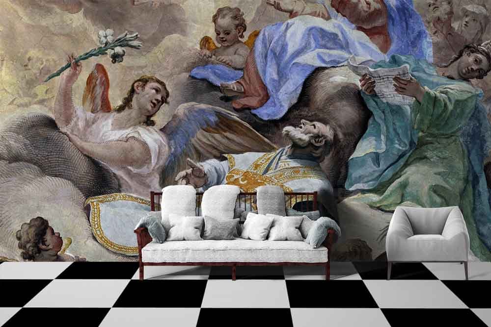 Angels shown in a room