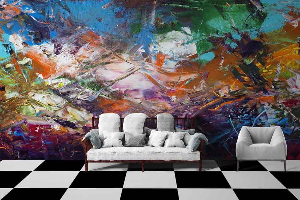 Liquid Art shown in a room
