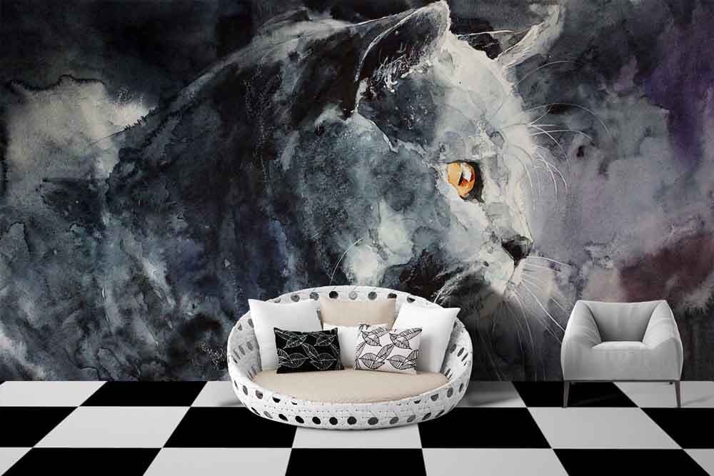 Kitty shown in a room