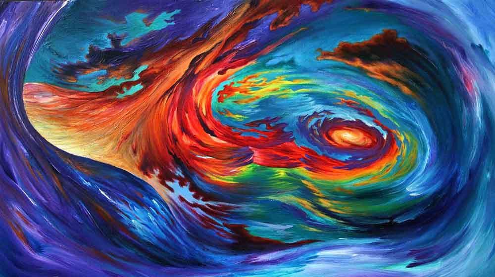 Warm Colors Abstract Artistic Wall Mural Wallpaper pattern detail