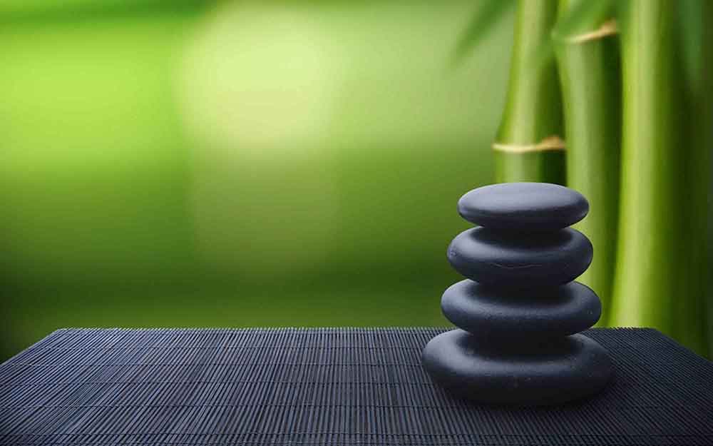 Nature Inspired Zen Stones for Relaxing Room Wallpaper pattern detail