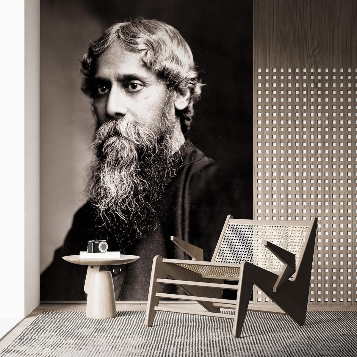 Rabindranath Thakur (Tagore) Wallpaper for Wall shown in a room
