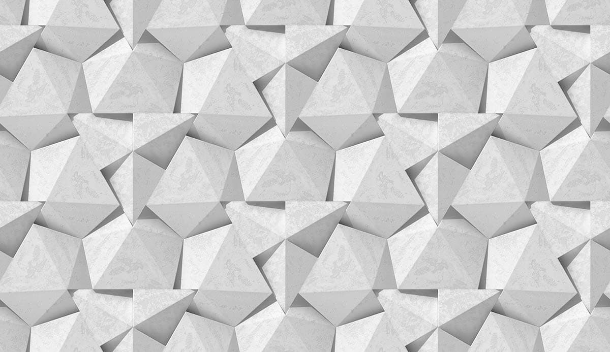 3d White Triangles Wallpapers for Living Room pattern detail