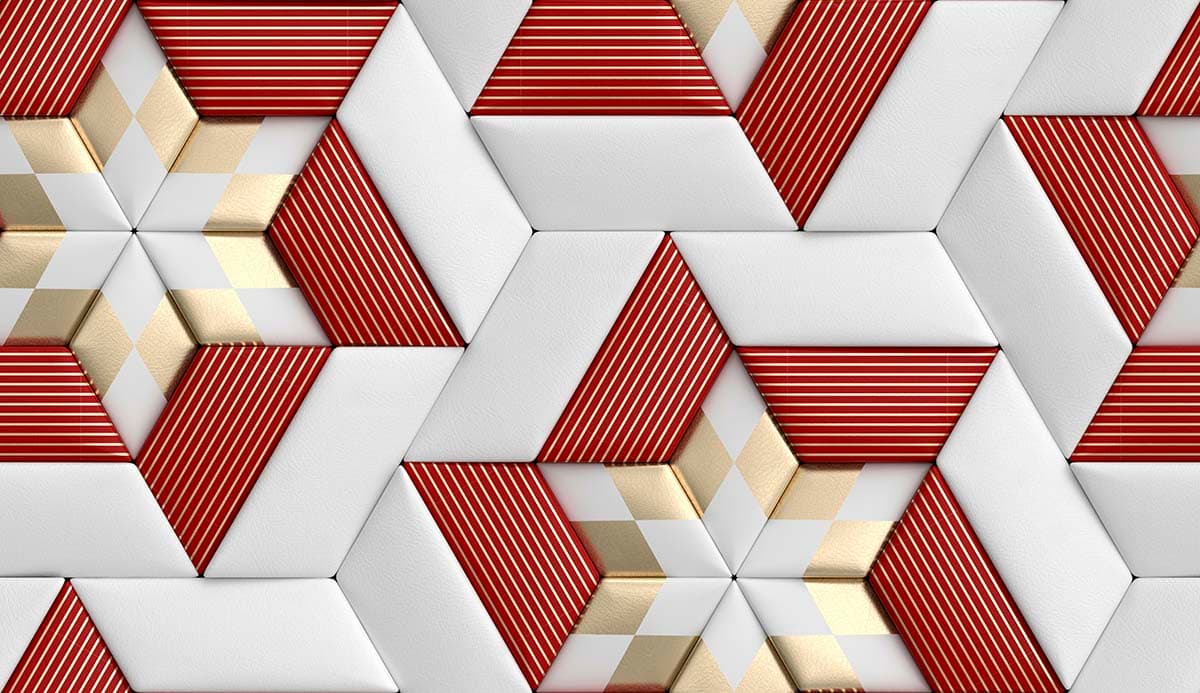 3D Red and White Striped Pattern Wallpaper for Living Room pattern detail