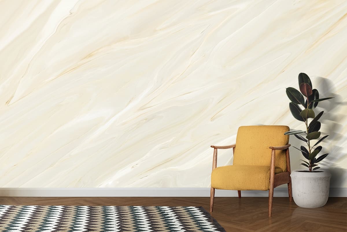 Deewar Wallpaper, White Marble Wallpaper shown in a room