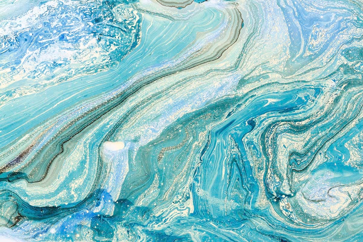 Blue and White Swirls Wallpaper pattern detail