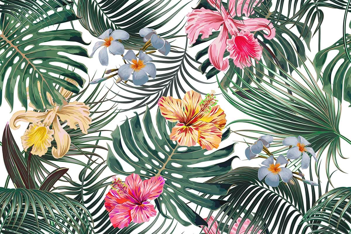 Decorative Floral Design Elegant Wall Art Wallpaper pattern detail