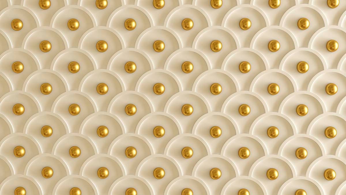 Beautiful White and Gold Pearl Pattern Wallpaper for Living Room pattern detail