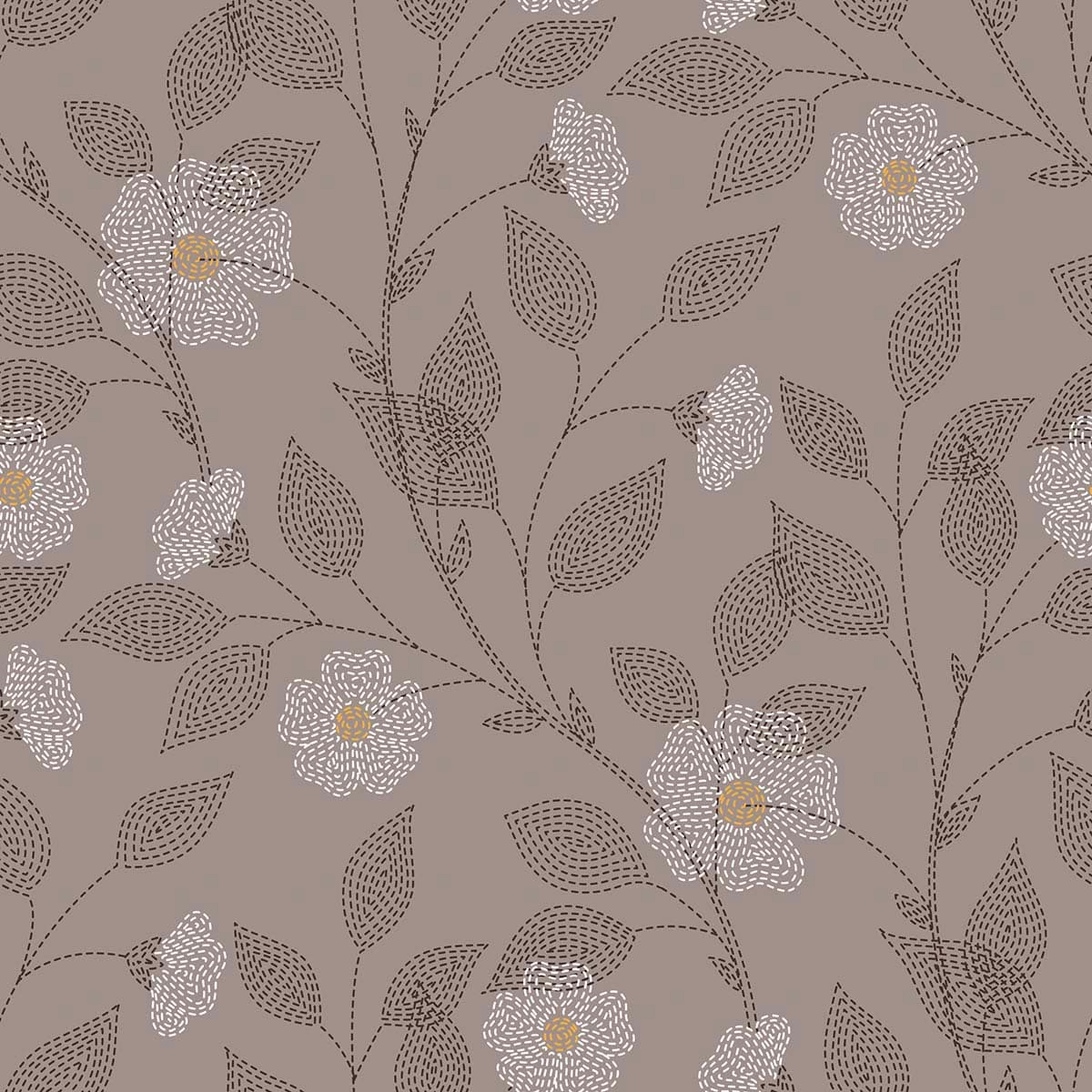 A Floral Fantasy Sonata Wallpaper pattern detail