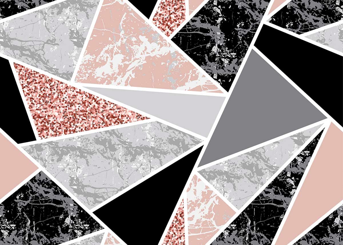 A pattern of triangles and glitter pattern detail