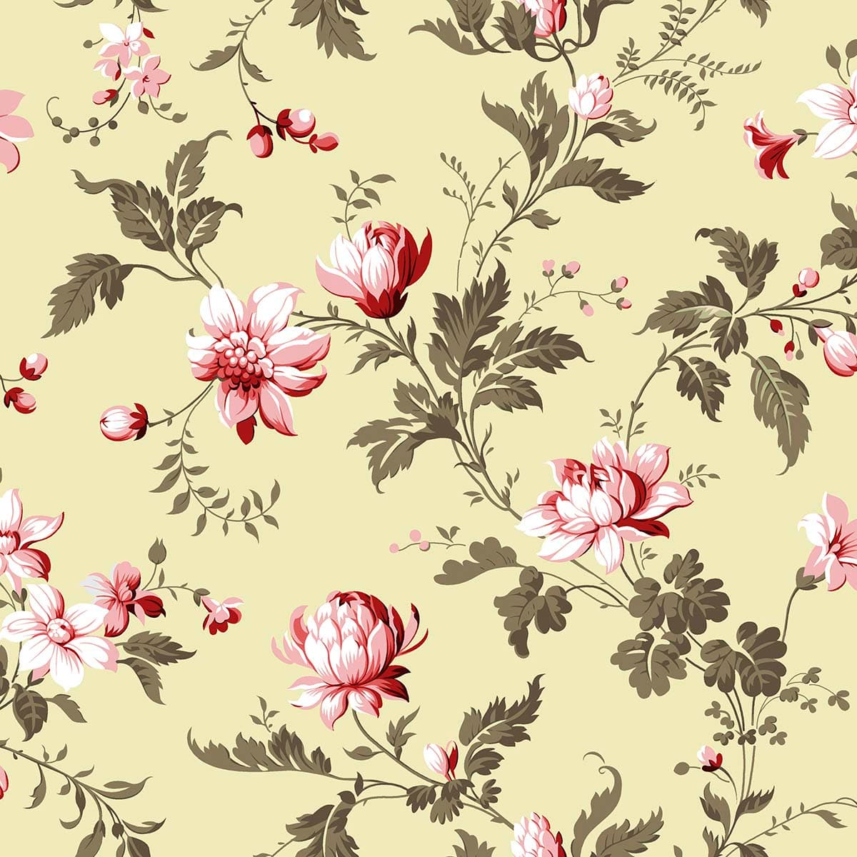 Vintage Flower Wallpaper for Home pattern detail