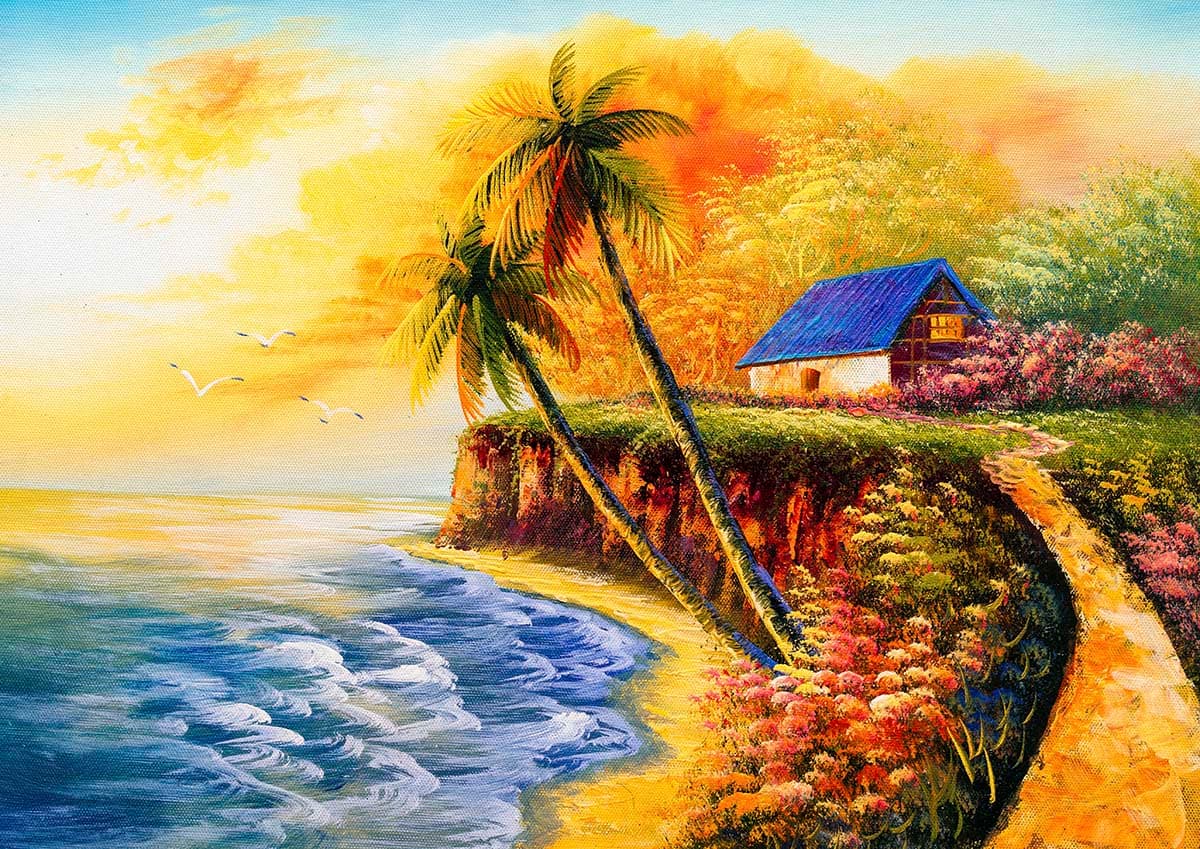 Beach Mural Magic for Bedrooms pattern detail