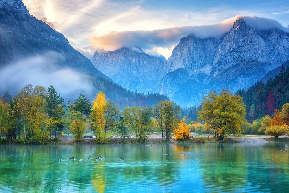 Triglav Mountain Peak Wallpaper Mural pattern detail