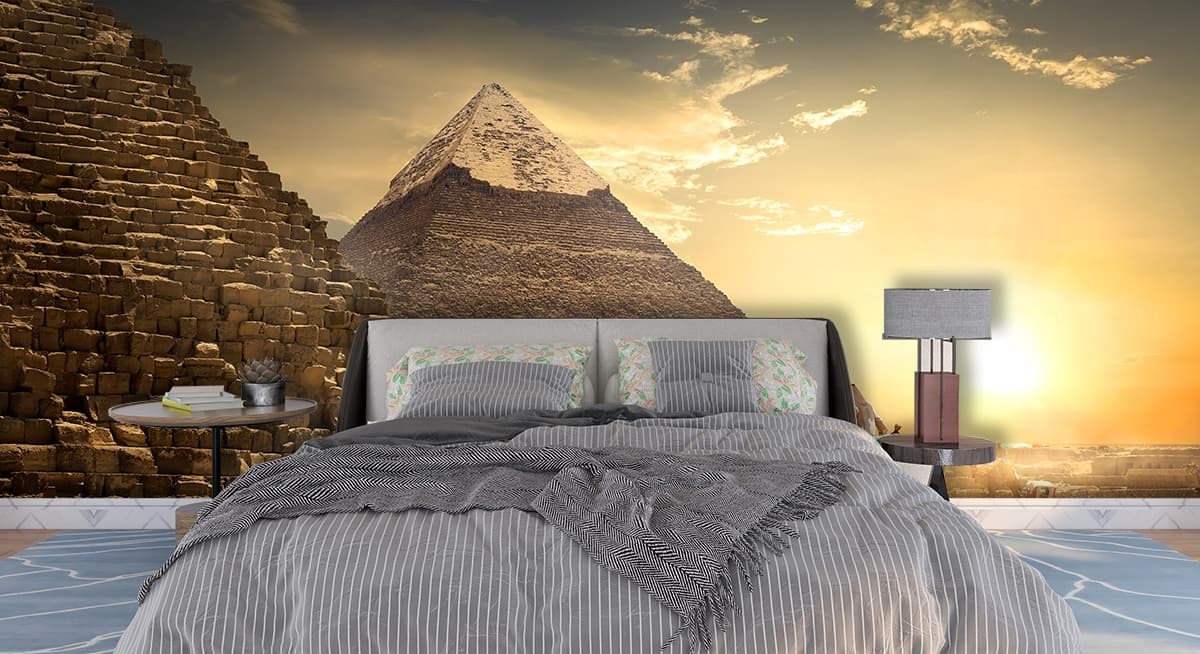 Pyramid Wallpaper for Wall shown in a room