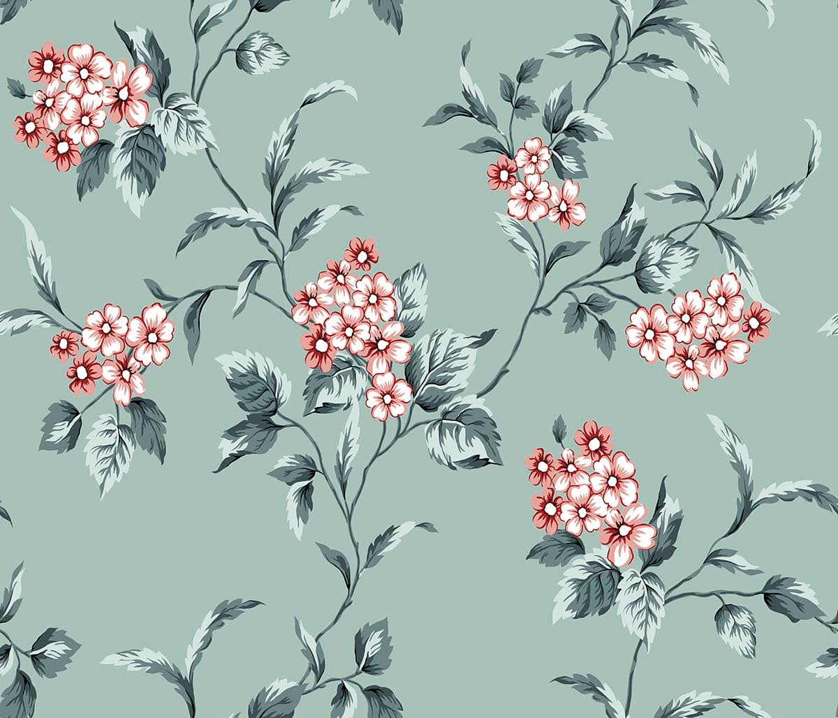 Floral Canopy Wallpaper for Home pattern detail