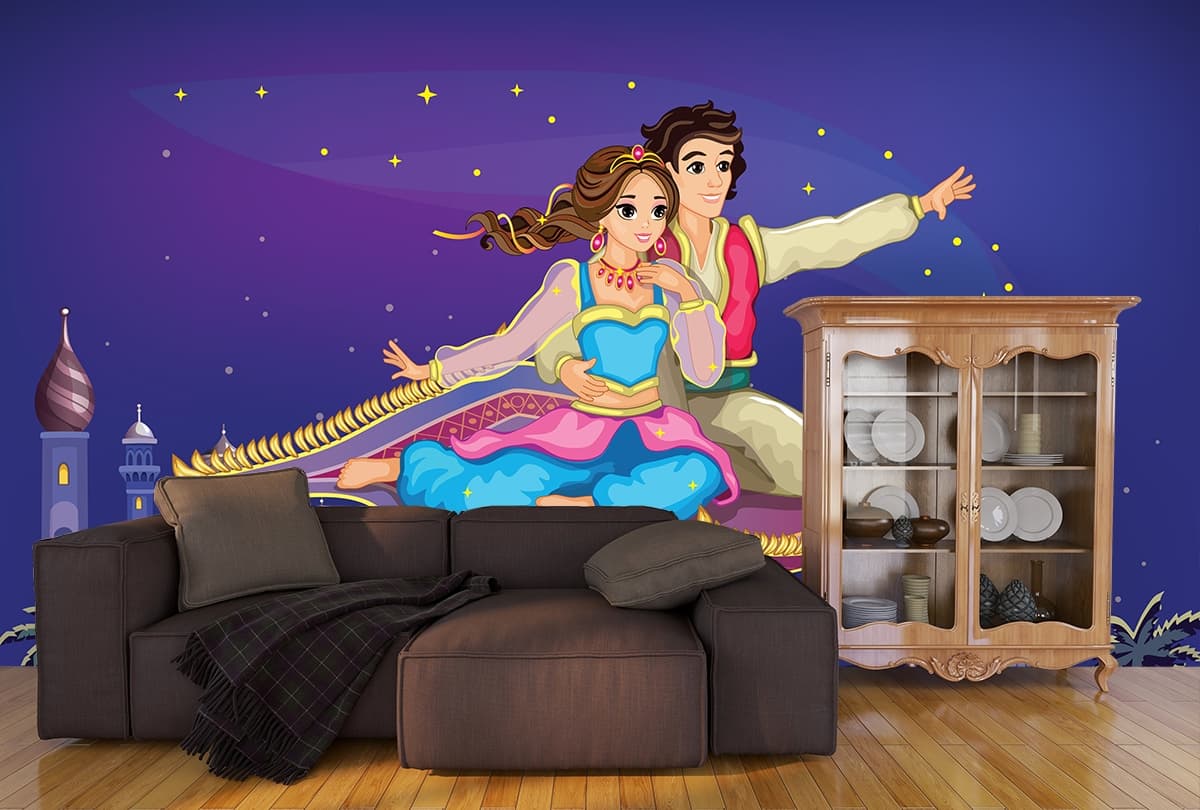 Magical Arabian Nights Wallpaper shown in a room
