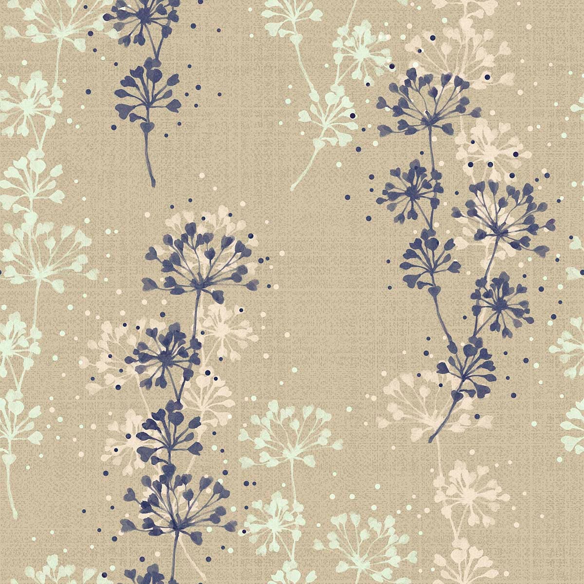 Pattern of Flowers on a Fabric Surface Wallpaper pattern detail