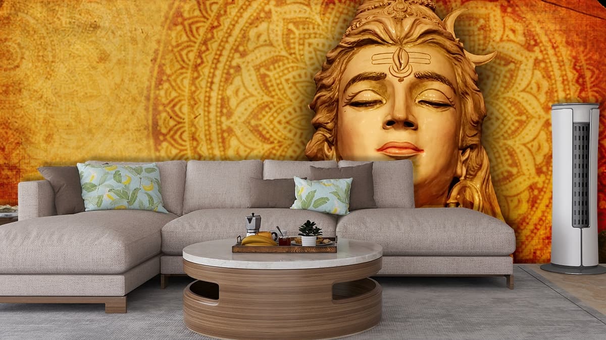 Akal Mahakal Mahadev Wallpaper Mural shown in a room