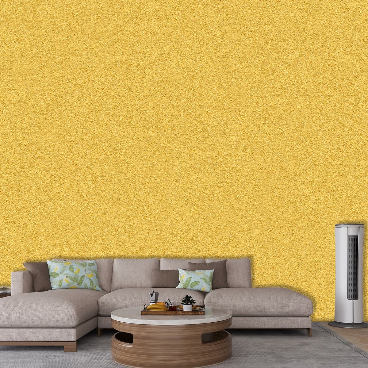 Luxury Gold Texture Wallpaper shown in a room
