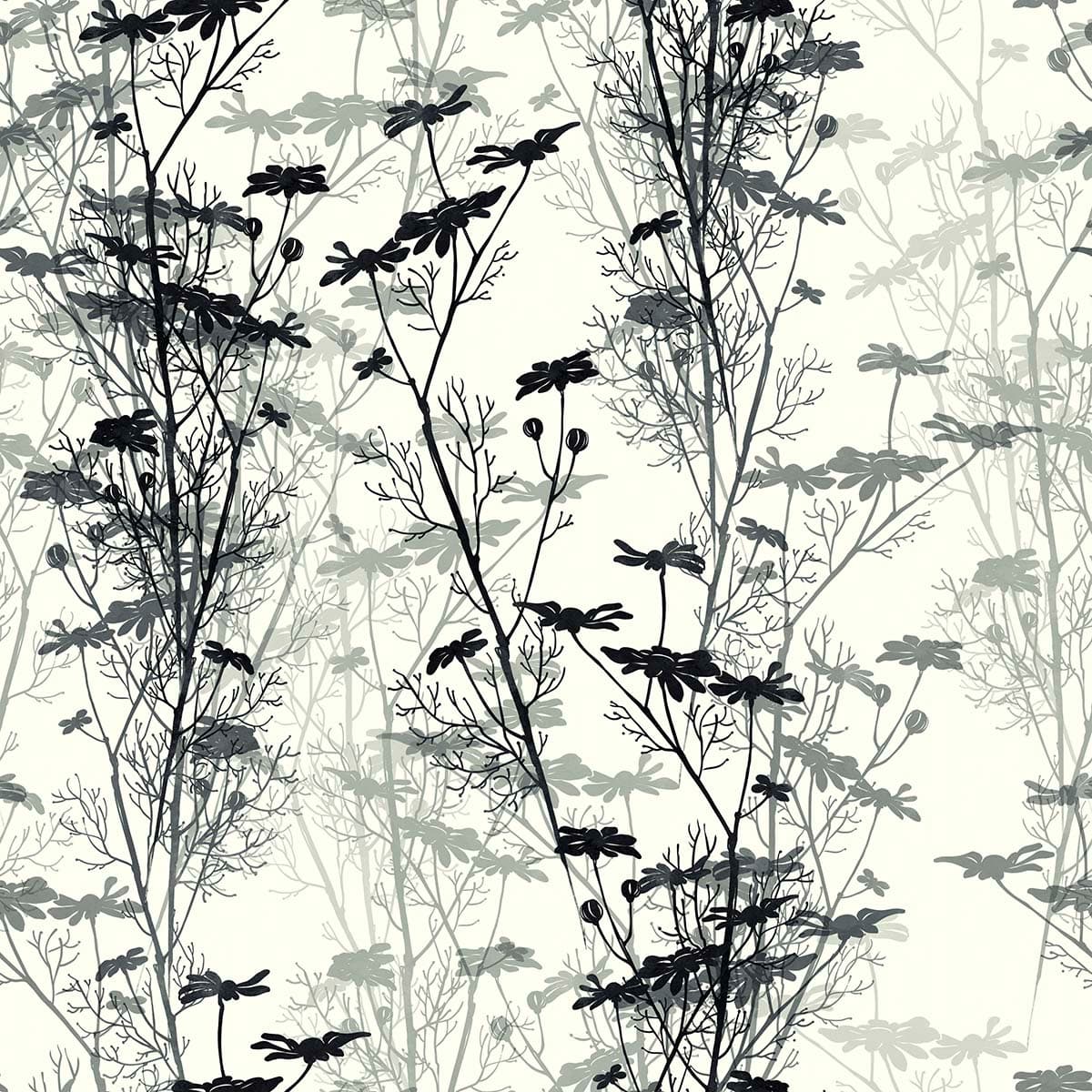 Nature Inspired Flower Branch Wall Decor wallpaper pattern detail