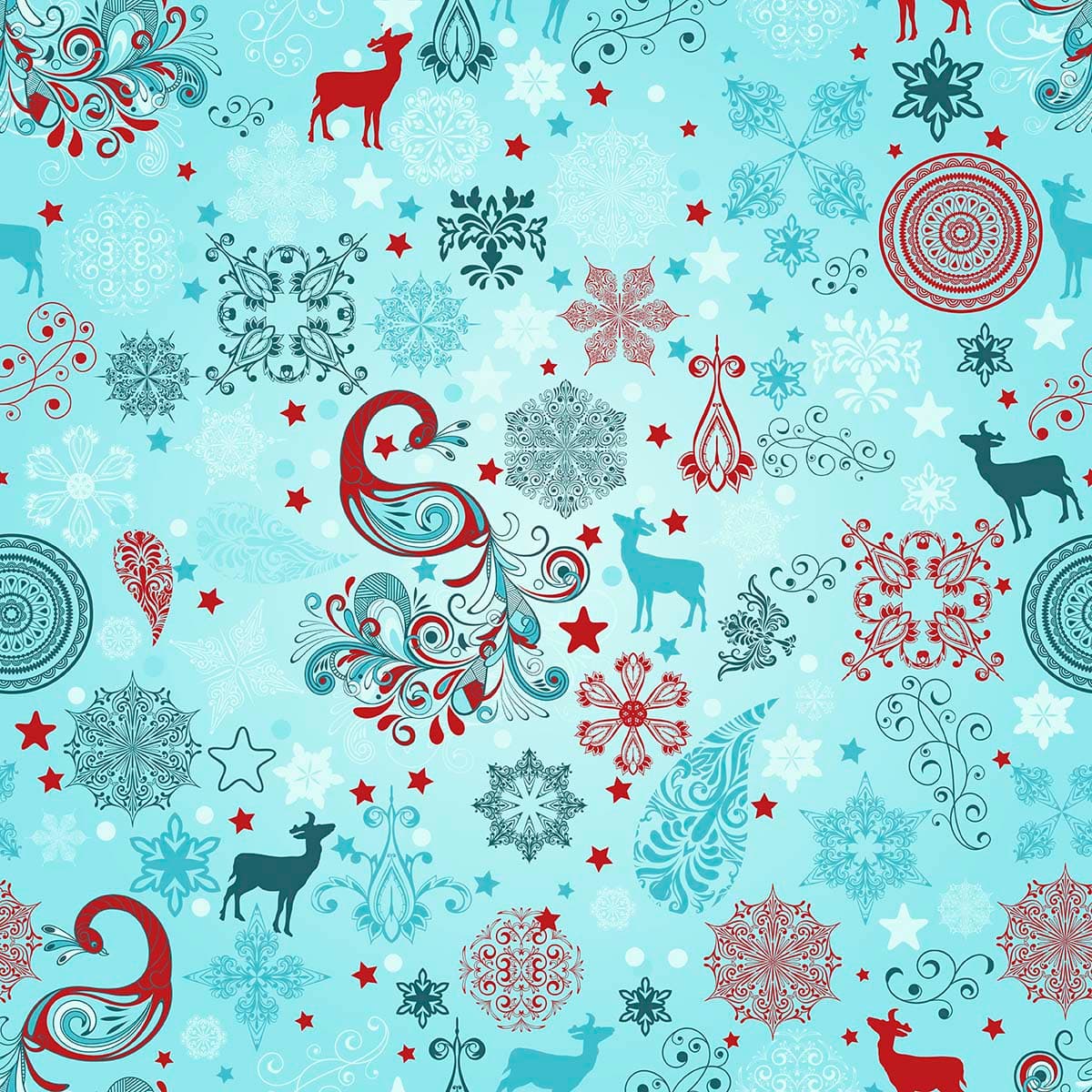 A blue and red pattern pattern detail