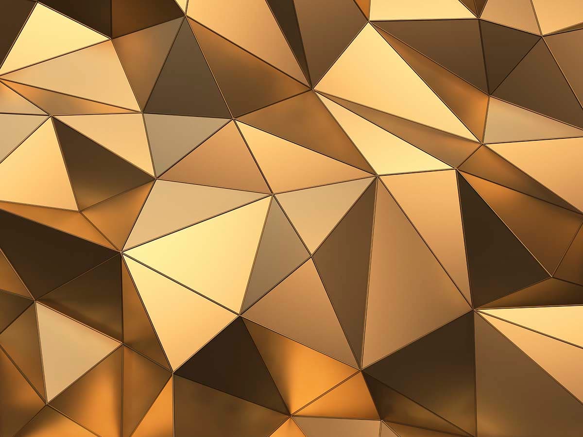 3D Golden Triangle Pattern Wallpapers for Living Room pattern detail