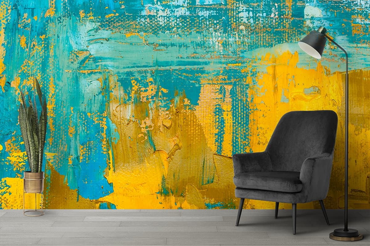 Elite Expressions Living Room Wall Painting Décor Wallpaper shown in a room
