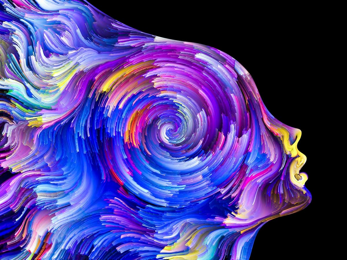 Creative Swirl Art Woman Face Design wallpaper pattern detail