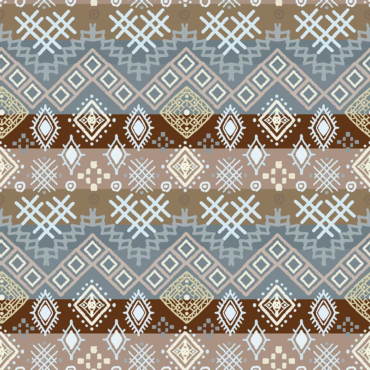Modern Bohemian Tribal Geometric Pattern Wallpaper pattern detail
