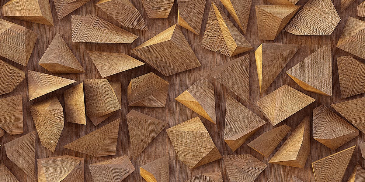 3d Effect Wooden Wallpaper Mural pattern detail