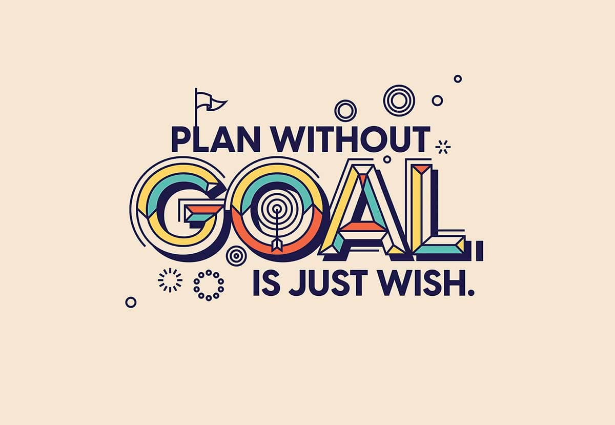 Modern Office Goal Quote Abstract Art Mural Wallpaper pattern detail