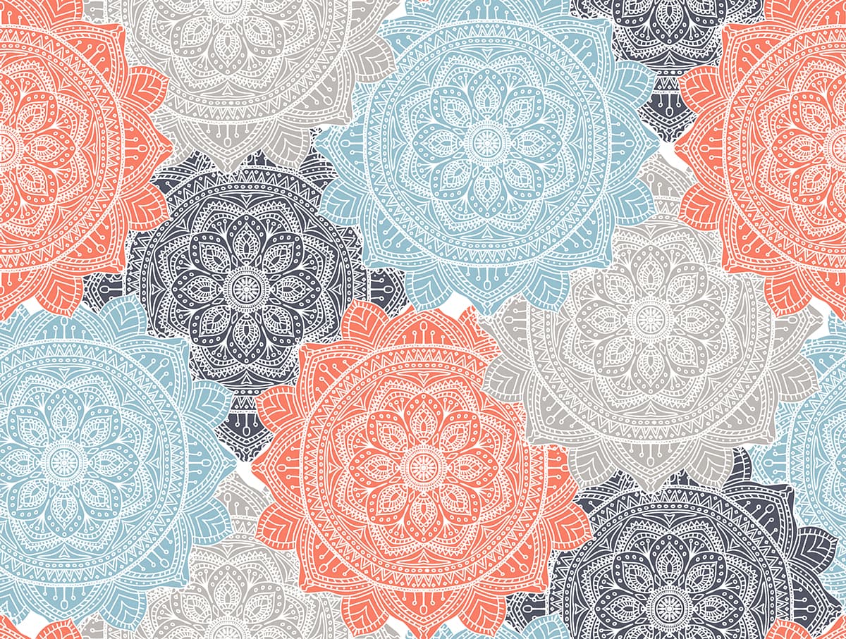 Modern Colorful Circle Pattern Wall Mural Wallpaper pattern detail