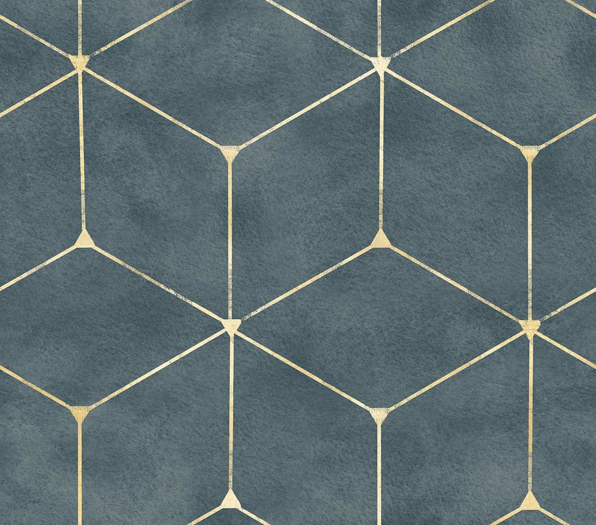 Blue Geometric Pattern Wallpaper, Wallpaper for Drawing Room pattern detail