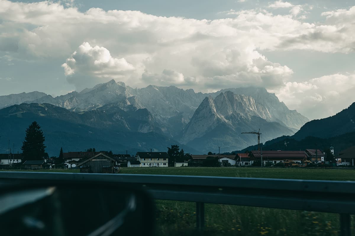 Designer Highway Through Mountains Wallpaper pattern detail