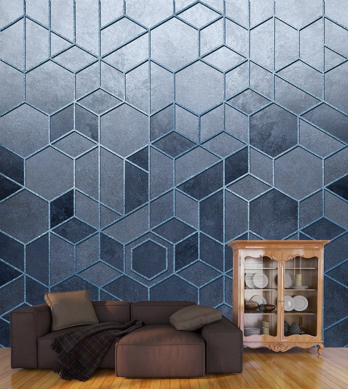 Modern Textured Close-Up Wall Design Wallpaper shown in a room