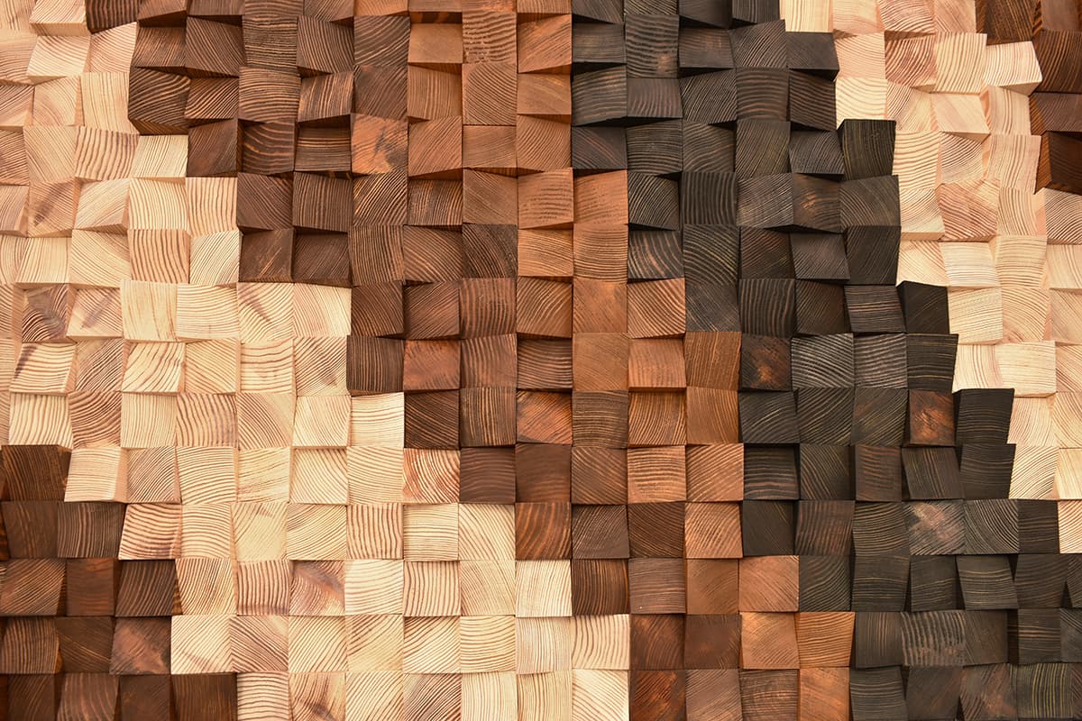 3D Wood Wallpaper Mural pattern detail