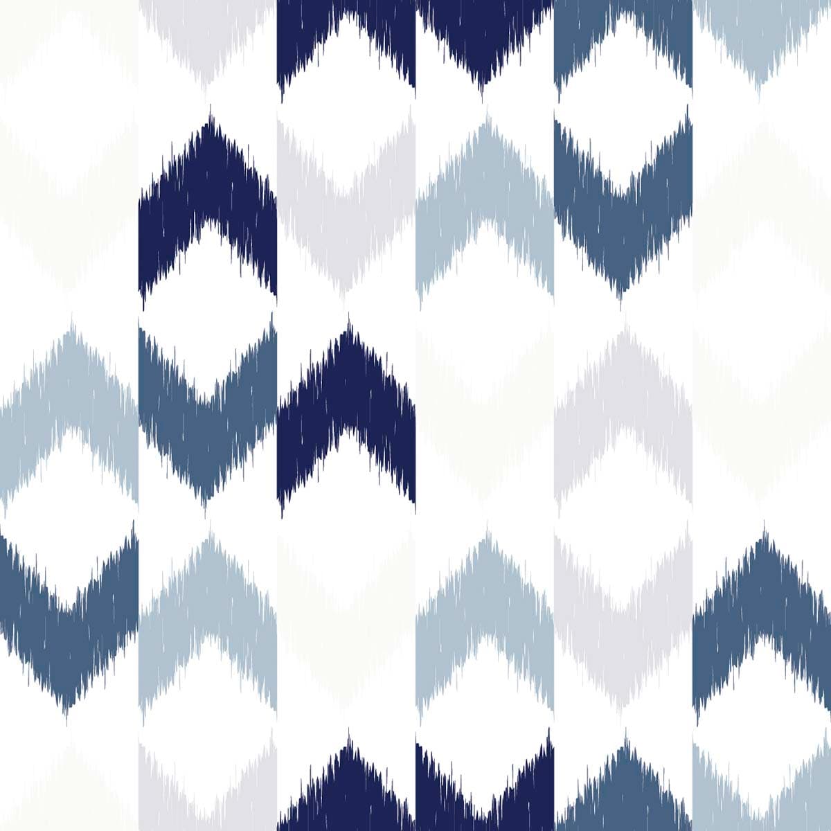 Classic Blue and White Pattern Wallpaper Mural pattern detail