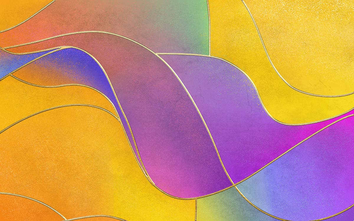 A colorful background with gold lines pattern detail
