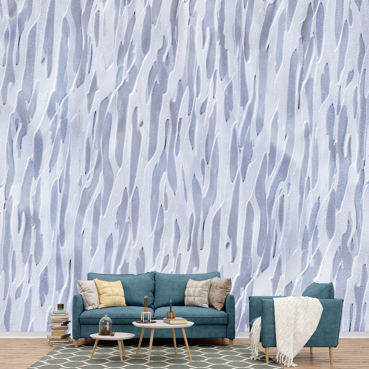 Contemporary Wall Surface Detail Aesthetic Wallpaper shown in a room
