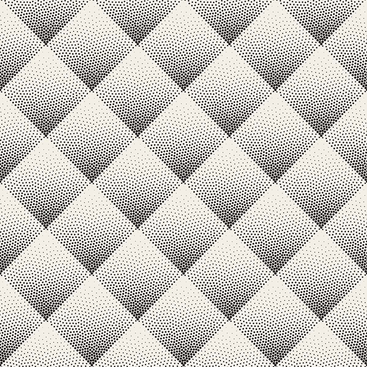Clean monochrome dots in seamless grid style wallpaper pattern detail