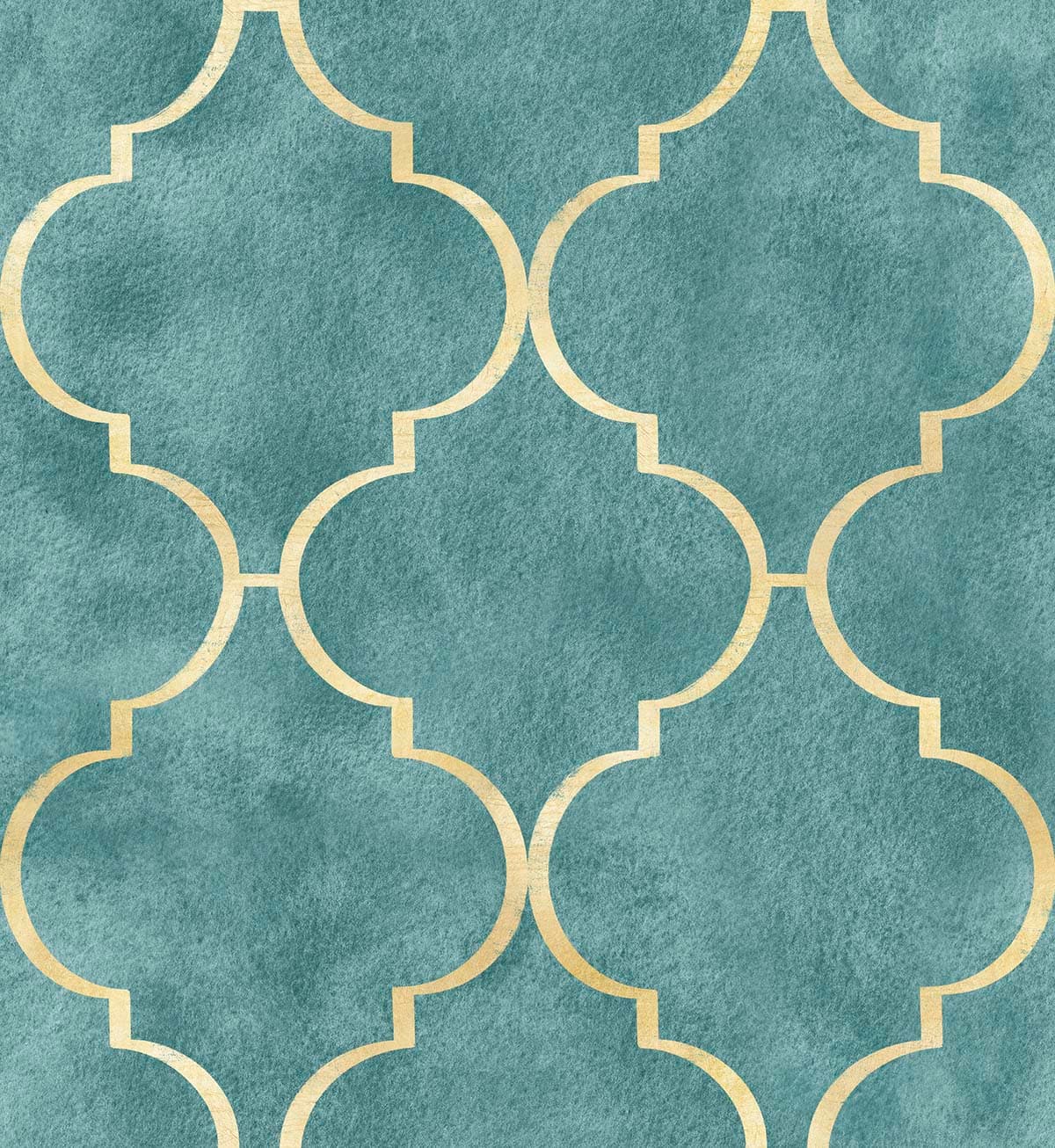 Blue and Glod Geometric Pattern Wallpaper for Drawing Room pattern detail