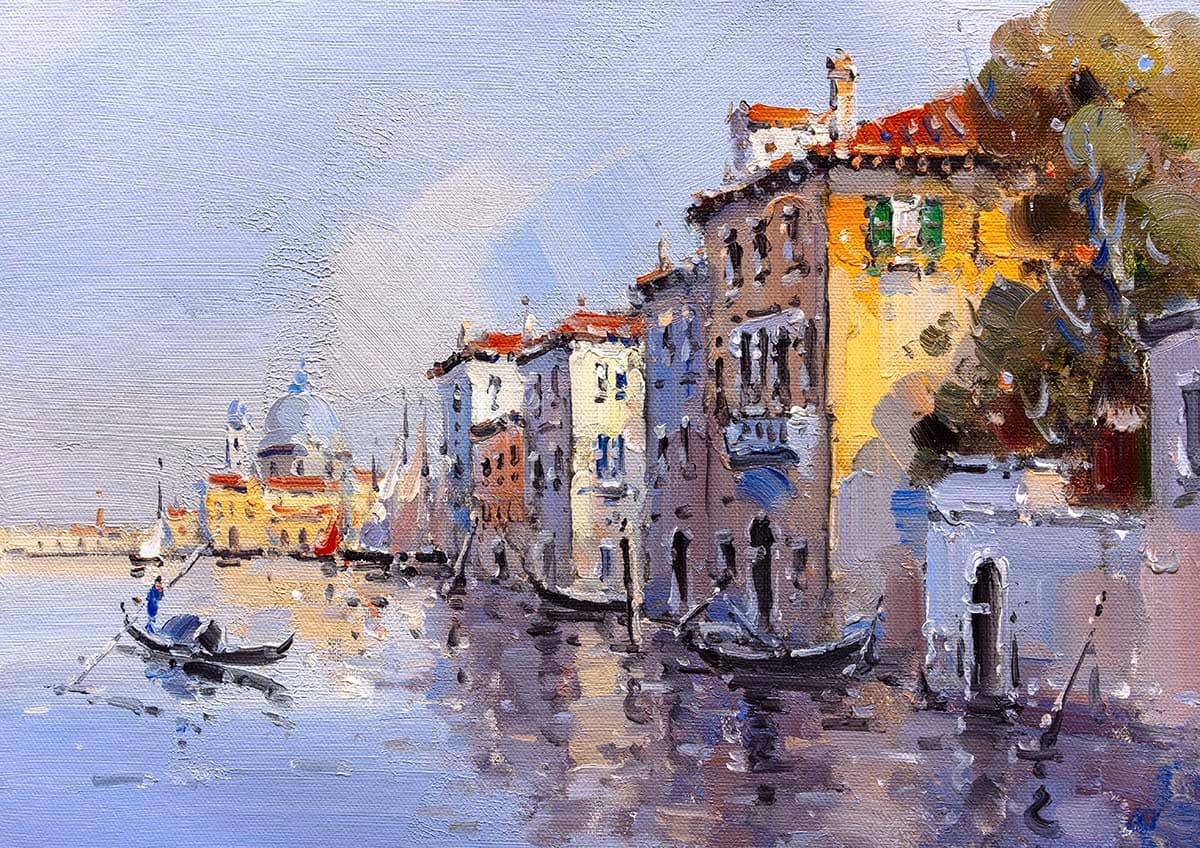 Venice City Reflections Living Room Wall Artistry Décor pattern detail