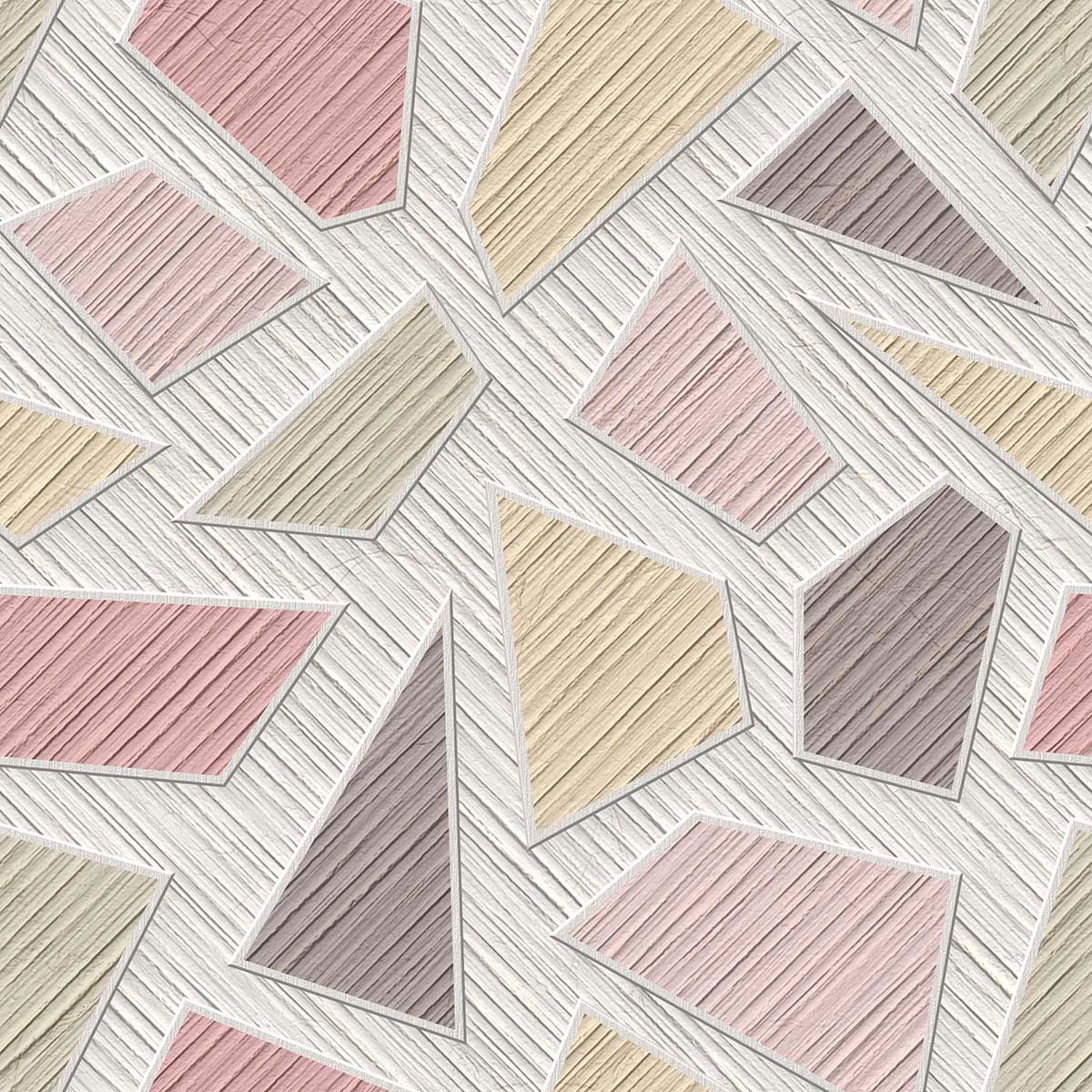 3D Colored Triangles Tile Wallpaper pattern detail