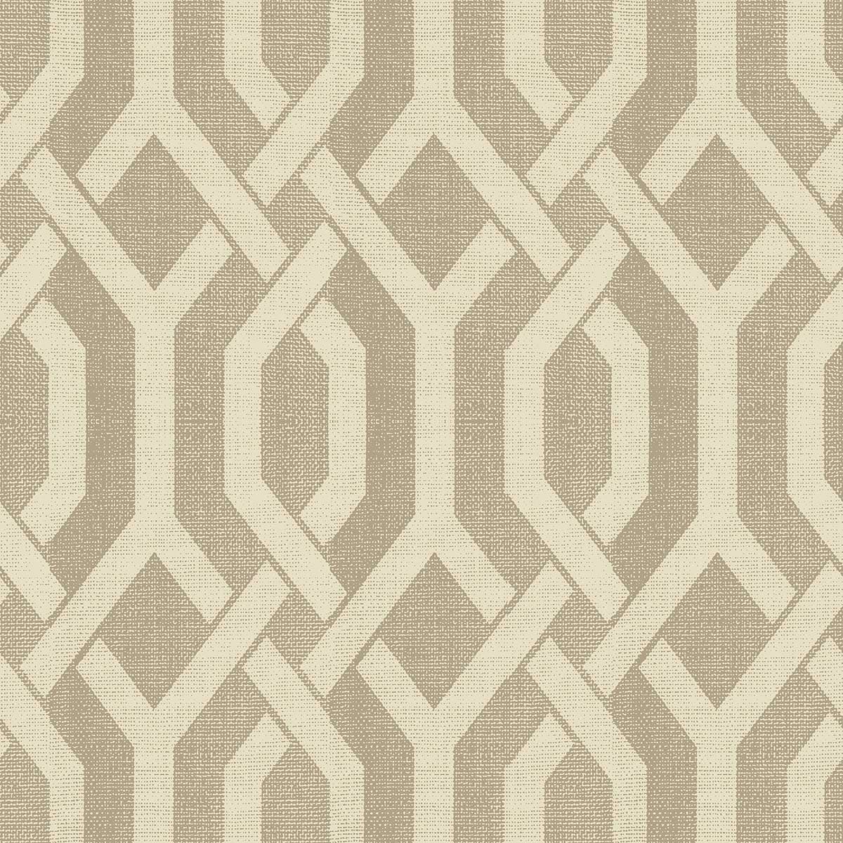 Beige and White Wallpaper for Drawing Room pattern detail